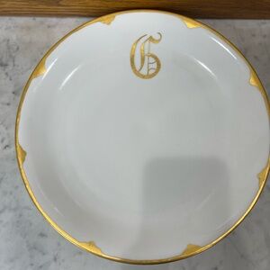 Antique Charles Martin Porcelain Monogram Platter Made in Limoges, France